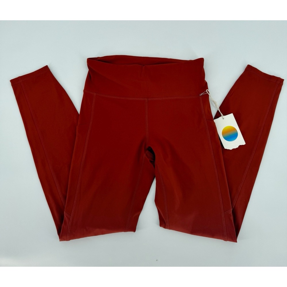 Vuori Stride Leggings Women's‎ Pockets Color: Poppy Orange/Red Size XS NWT $89